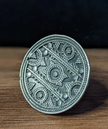 Jaz Embossed Oxidised Ring