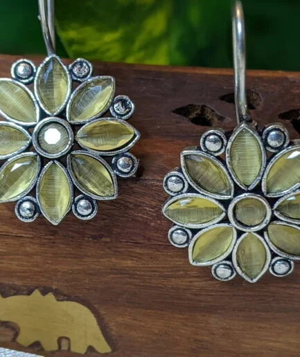 Fiama Yellow Floral Loop Earring