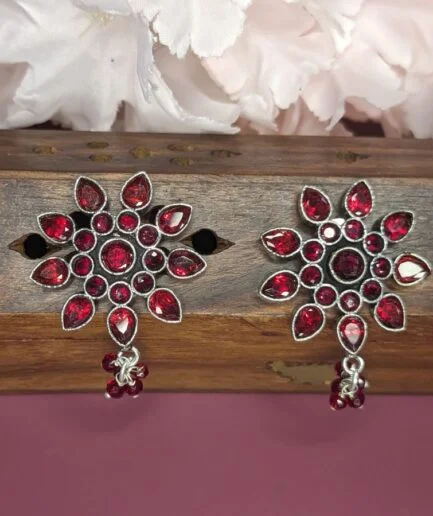 Ryka Red Stone Earrings