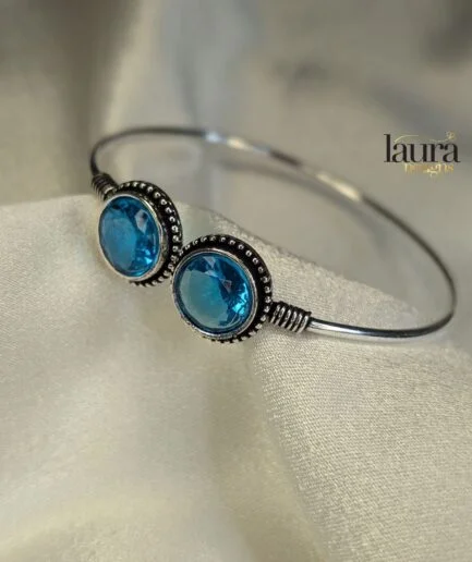aqua blue stone bangle