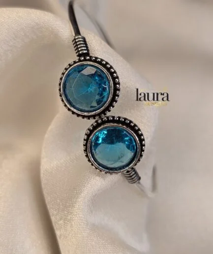 aqua blue stone bangle