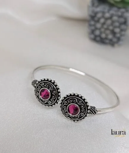 Sharanya Silver Plated Adjustable Bracelet